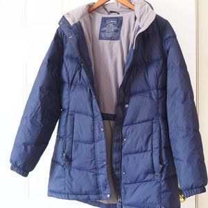 Women's LL Bean Down Parka Navy S